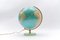 Mid-Century Modern Illuminated Glass Globe on a Brass Tripod Base, 1960s 1