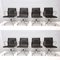 Sedie da scrivania girevoli postmoderne in nylon nero e alluminio di Charles & Ray Eames per Herman Miller, Italia, anni '80, set di 8, Immagine 2