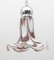 Mid-Century Modern Murano Glass and Steel Pendant from AV Mazzega, Italy, 1970s 2