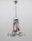 Lámpara colgante Mid-Century moderna de acero y cristal de Murano de AV Mazzega, Italia, años 70, Imagen 6
