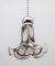 Lámpara colgante Mid-Century moderna de acero y cristal de Murano de AV Mazzega, Italia, años 70, Imagen 1