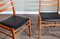 Vintage Teak and Leatherette Chairs, 1960s, Set of 4 6