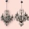Bronze and Crystal Chandeliers, 1950s, Set of 2 4