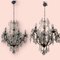 Bronze and Crystal Chandeliers, 1950s, Set of 2 4