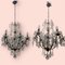 Bronze and Crystal Chandeliers, 1950s, Set of 2, Image 4
