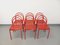 Vintage Red Metal Chairs, 1980s, Set of 6 14