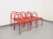 Vintage Red Metal Chairs, 1980s, Set of 6 13