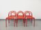 Vintage Red Metal Chairs, 1980s, Set of 6 1