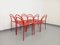 Vintage Red Metal Chairs, 1980s, Set of 6 10