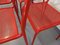 Vintage Red Metal Chairs, 1980s, Set of 6 4