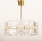 Brass and Crystal Chandelier by Carl Fagerlund for Orrefors, 1960s 8