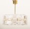 Brass and Crystal Chandelier by Carl Fagerlund for Orrefors, 1960s, Image 8
