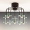 10-Arm Chandelier with Glass Panels from J. T. Kalmar 3