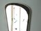 Large Mid-Century Wall Mirror with Black Rim Ornament, 1950s 2