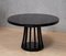 Round Black Wood Dinning Table by Angelo Mangiarotti, 1970 1