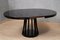 Round Black Wood Dinning Table by Angelo Mangiarotti, 1970 2