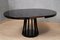 Round Black Wood Dinning Table by Angelo Mangiarotti, 1970, Image 2