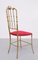 Chaise Chiavari en Laiton, Italie, 1970s 9