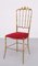 Italian Chiavari Brass Chair, 1970s, Image 1