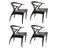 Mid-Century Italian Dining Chairs from Giorgetti, 1980s, Set of 4, Image 1