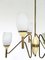 Italian Opaline Glass Chandelier, 1950s 5