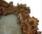 Espejo sagomado de madera con hojas y flores de madera tallada, siglo XIX, Imagen 3