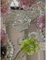 Specchio veneziano ovale intagliato a mano con motivo floreale verde e rosa di Simoeng, Immagine 7