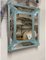 Venetian Rectangular Light-Blue Floreal Hand-Carving Mirror by Simoeng 4