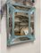 Venetian Rectangular Light-Blue Floreal Hand-Carving Mirror by Simoeng, Image 4