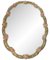 Specchio veneziano ovale intagliato a mano in oro e rosa di Simoeng, Immagine 1