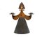 Vintage Figur Dame Kleid Kupfer Kerzenhalter im Stil von Bjorn Wiinblad, 1970er 1
