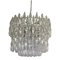 Large Clear Poliedri Murano Glass Chandelier by Simoeng 1