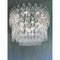 Großer klarer Poliedri Murano Glas Kronleuchter von Simoeng 8
