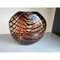 Abstrakte Vase aus Fumè Murano Glas und rotem Schilfrohr von Simoeng 3