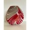 Abstarct Vase in Milky-White Murano Style Glass with Red and Beige Reeds by Simoeng, Image 2