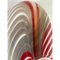Abstarct Vase in Milky-White Murano Style Glass with Red and Beige Reeds by Simoeng 4