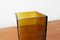 Mid-Century Minimalist Amber Colored Block Glass Vase, 1960s, Image 11