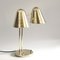 Mid-Century Adjustable Brass Library Lamp by Jacques Biny for Luminalité, 1950s 1