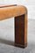 Mesa de centro de madera nudosa y latón de Karl Springer, años 70, Imagen 5