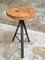 Tavolo industriale in quercia con gamba in ferro, anni '60, Immagine 1
