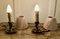 Lámparas de mesita de noche francesas de latón, años 60. Juego de 2, Imagen 5