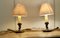 Lámparas de mesita de noche francesas de latón, años 60. Juego de 2, Imagen 7