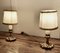 French Brass Night Table Lamps, 1950s, Set of 2 6