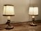 French Brass Night Table Lamps, 1950s, Set of 2 7