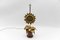 Mid-Century Modern Sunflower Table Lamp in Brass and Wood, 1970s, Image 6