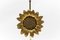 Mid-Century Modern Sunflower Table Lamp in Brass and Wood, 1970s, Image 10