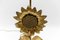 Mid-Century Modern Sunflower Table Lamp in Brass and Wood, 1970s, Image 9