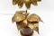 Mid-Century Moderne Sonnenblumen Tischlampe aus Messing & Holz, 1970er 11