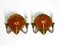 Large Italian 2-Armed Shell Wall Lamps from Palladio, 1968, Set of 2, Image 9