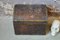Antique Leather and Wood Trunk 4